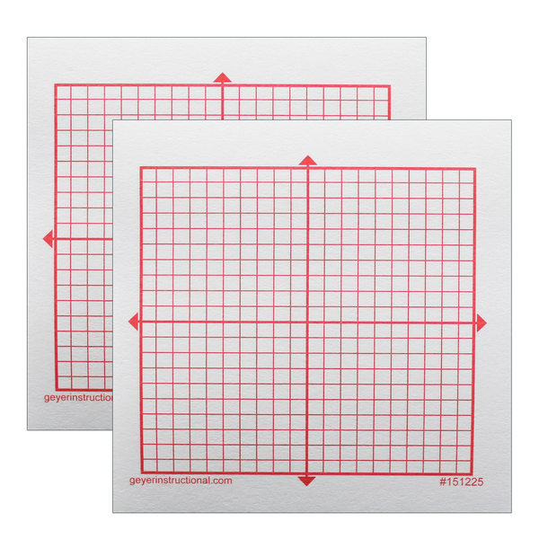 Geyer Graphing 3M Post-it Notes, XY Axis, 20 x 20 Grid, 4 Pads, PK2 151225